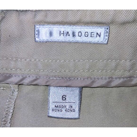 Women's Halogen Khaki Cotton Pencil Fitted Mini Skirt (Size 6) - Picture 7 of 8